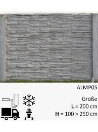 Betonzaun Steinoptik Almp05 Betonzaun Steinoptik Almp05 Ist Aus Hochwertigem Beton Mit Drahtverstarkung Hergestellt Betonzaun Betonzaun Zaun Sichtschutz Stein