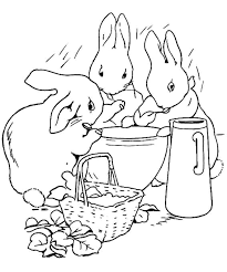 Desenho Peter Rabbit And Friends Rabbit Colors Colouring Pages