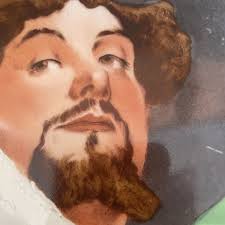 Antique CORONET LIMOGES Signed L COUDERT Portrait Man Cavalier