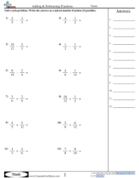 The fractions that you see that have a larger denominator and a smaller numerator are proper fractions, and they have a value that lies with the range from 0 to 1. Fraction Worksheets Free Commoncoresheets