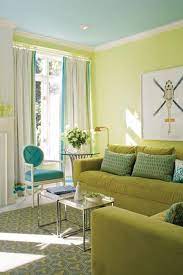 Colores Frescos Tonos Azules Y Amarillos Consiguiendo Agradables Y Suaves Sensaciones De Primav Living Room Green Living Room Color Schemes Living Room Color