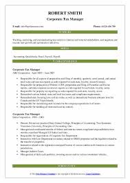 Please let me know if you can do! Corporate Tax Manager Resume Samples Qwikresume