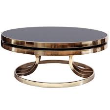 Levede bedside tables drawers side table wood nightstand storage cabinet unit. Italian Brass And Glass Swivel Coffee Table 1stdibs Com Coffee Table Brass Coffee Table Glass Furniture