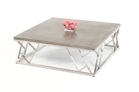 Modrest Scape Modern Concrete Coffee Table Coffee Tables Living Room Coffee Table Coffee Table Square Stainless Steel Coffee Table