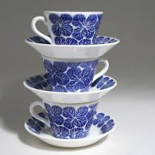 One of sweden's most important postwar designers. Stina Stig Lindberg Gustavsberg Sweden Kaffekoppar Tekopp Keramik