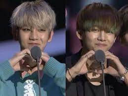 Baekhyun, chanyeol, and bts's taehyung are known for their reactions. Baekhyun Taehyung In Fancams I Always See Them Talking To Each Other Ughhh My Exo Bangtan Feels Baekhyun Taehyung And Baekhyun Exo Baekhyun