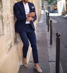 The sebastian blue tuxedo by ike behar is truly one of a kind. Navy Blue Tuxedo Men Suits For Wedding 2pieces Business Suit Blazer Petal Lapel Costume Homme Terno Party Suits Jacket Pant Tailor Made Suits Aliexpress