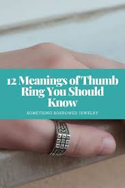 Religion plays a role in engagement ring placement, too. 12 Meanings Of Thumb Ring You Should Know