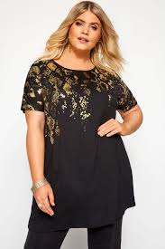 Add to favorites vintage 1950s sheer gold lace short sleeve top. Black Gold Foil Snake Print Top Yours Clothing