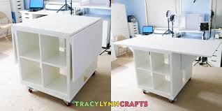 Drop Leaf Craft Table Craft Room Tracy Lynn Crafts Ikea Craft Room Craft Room Tables Craft Table