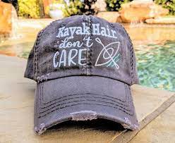 Women S Kayaking Baseball Cap Kayak Hair Don T Care Etsy Kayaking Hats Baseball Cap Kayaking