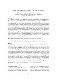 Bukan aku tidak ingin berjuang. Pdf Eksistensi Bahasa Dalam Iklan Televisi Indonesia