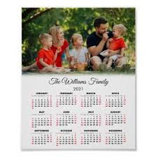 2021 Calendar Your Photo And Script Name Poster Zazzle Com In 2020 2021 Calendar Business Calendar Calendar