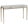 Stainless steel, resin, iron, faux shagreen; 1