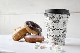 Coffee Doughnut Mockup Ad Mockup Affiliate Doughnut Coffee Themed Mockups Coffee Cup Sleeves Drinks Packaging Design Mockup