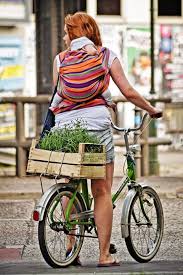 Berlin Cyclechic Garden And Baby Safe On Board Baby Wearing Wrap Baby Wearing Baby Safe
