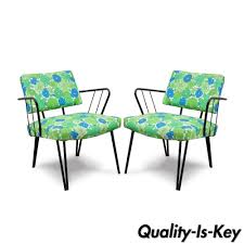 Pair Of Douglas Eaton Mid Century Modern Metal Hairpin Green Patio Lounge Chairs Patio Lounge Chairs Lounge Chair Chair