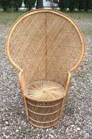 vintage 70 s peacock fan high back rattan wicker chair large wicker chair wicker chair cushions wicker chairs