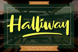 Script available in windows and mac os x version. Halliway Brush Script Font 1109411 Brush Font Bundles