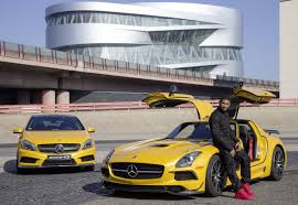 Idk What S Hotter The Guy Or The Car Usher Raymond In A Mercedes Benz Sls Amg And An A45 Amg A45 Amg Mercedes Benz Amg Mercedes Benz