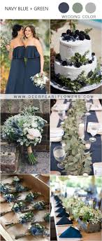 Blue and green wedding bouquets. 20 Fall Navy And Greenery Wedding Color Ideas Deer Pearl Flowers