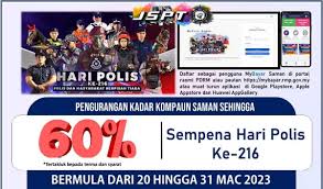 PDRM tawar diskaun saman trafik 60% hingga 31 Mac 2023