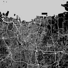 Jakarta Indonesia Area Map Dark Hebstreits Maps And Sketches Area Map Jakarta Indonesia