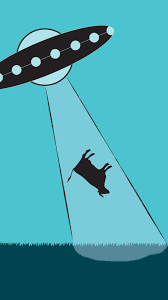 Ufo over the city illustration. 2