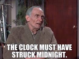 YARN | The clock must have struck midnight. | Moonlighting (1985) - S02E15  Witness for the Execution | Video clips by quotes | 9f937aae | 紗