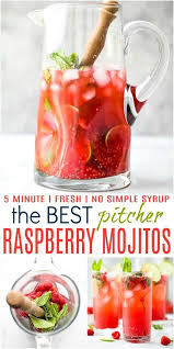 The Best Fresh Raspberry Mojito Recipe Made With Agave Fresh Lime Mint And Raspberries These In 2020 Raspberry Mojito Alcohol Drink Recipes Mojito Recipe Pitcher