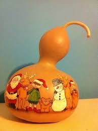 Hand Painted Gourds For Sale Items Similar To Santa And Friends Hand Painted Gourd On Sale On Etsy Painted Gourds Hand Painted Gourds Handmade Crafts Gifts