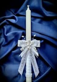 As a symbol for communion and a prominent christmas color, red candles have german roots or can be used to promote religious unity. First Holy Communion Candle 35 Cm Long Christening Gift Baptism Ceremony Angel Ebay