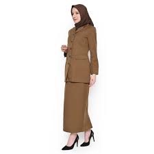 Beli baju safari wanita model & desain terbaru harga murah 2021 di tokopedia! Jas Safari Wanita Seragam Guru Pemda Blazer Asn Coklat Tua Stelan Rok Celana 7009 Lazada Indonesia