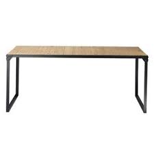 Tavolo Da Pranzo Stile Industriale In Abete E Metallo 8 Persone 180 Cm Maisons Du Monde Table Salle A Manger Table A Diner Table A Manger Metal