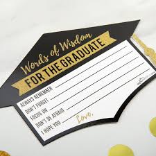 Graduation Advice Card Gold Glitter Cap Shape Set Of 50 Graduation Advice Cards Graduation Party Games Advice For The Graduate