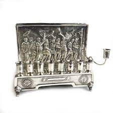 Hanukkiah In Argento Vendita Online Ghilli Antichita Milano Portacandele Hanukkah Cornici