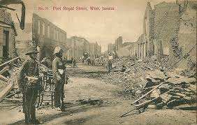 Port Royal Street West Jamaica Jamaican Earthquake 1907 Postcard Jamaica History Port Royal Jamaica