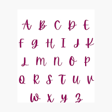 Keep a clean home aesthetic with alphapals neutral sets. Cute Purple Aesthetic Alphabet Abcdefghijklmnopqrstuvwxyz Poster By Onlygoodvibesz Redbubble