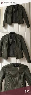 Primark Atmosphere Green Faux Leather Jacket Green Faux Leather Jacket Green Leather Jackets Leather Jacket