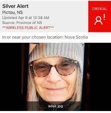 ⚠️BREAKING⚠️ A silver alert has been issued for Pictou County for a mission  person. Please read carefully. Information via: Alertable