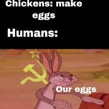 Just to clarify, communist rabbit and communist bunny are two people. Communist Bugs Bunny Memes