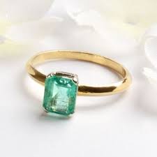 Simple Elegance Emerald Ring Emerald Ring Elegant Engagement Rings Simple Elegant Engagement Rings