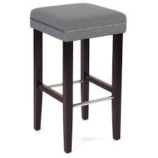 wood grey upholstered counter stool set