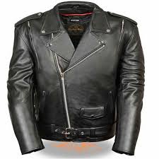 Milwaukee Classic Motorcycle Mens Vented Black Leather Biker Jacket