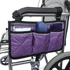 Deep purple bag with fun polka dotted lining. With Reflective Strip Outdoor Scooters Wheelchair Side Bag Armrest Pouch Hanging Walmart Com Walmart Com
