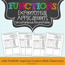 Exponential Functions Applications Simultaneous Roundtable Exponential Exponential Functions Creative Math