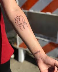 A tattoo design that represent a combination of geometric animal representing chinese zodiac signs in combination of moray patterns to complete it. Baesus On Instagram Welp Here They Are My First Tattoos The Couple Represents Passion Love Pride And Me Being A Hopeless Romantic Breathe Is A C Tatuajes