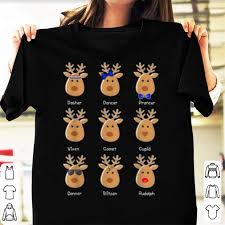 Reindeer face shirt, girls reindeer christmas shirt, christmas reindeer tshirt, christmas shirts for girls, girls christmas shirt modeshandco. Awesome Cute Rudolph The Red Nose Reindeer Christmas Shirt Hoodie Sweater Longsleeve T Shirt