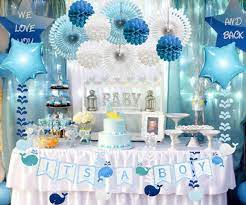 Whale birthday party supplies, sea green and blue whale birthday banner cake toppers balloons garland decorations, whale nautical theme birthday party baby shower ocean pool party for kids $13.99 $ 13. Buy Blue Whale Baby Shower Decorations For Boy Kids It S A Boy Banner Hanging Whale Banners Paper Fans Pom Poms Flowers Star Foil Balloons For Ocean Theme Birthday Online In Indonesia B08cvpt3mt
