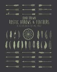 Hand Drawn Rustic Arrows Feathers And Dream Catcher Clipart Etsy How To Draw Hands Dream Catcher Clipart Geometric Tattoo